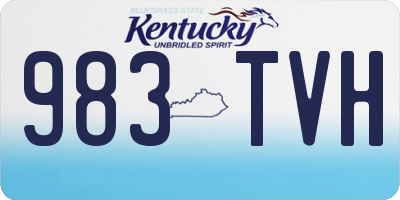 KY license plate 983TVH