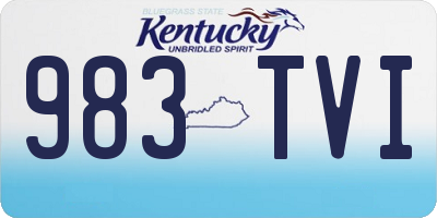 KY license plate 983TVI