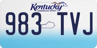 KY license plate 983TVJ