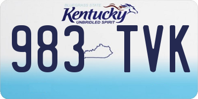 KY license plate 983TVK
