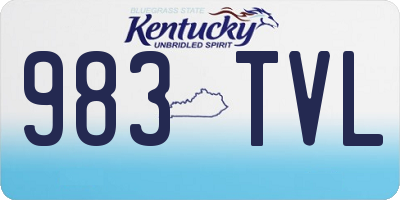 KY license plate 983TVL