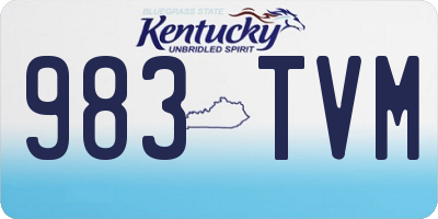 KY license plate 983TVM