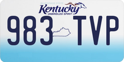 KY license plate 983TVP