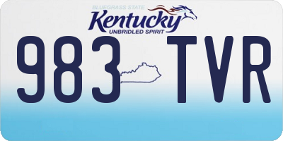 KY license plate 983TVR