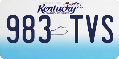 KY license plate 983TVS
