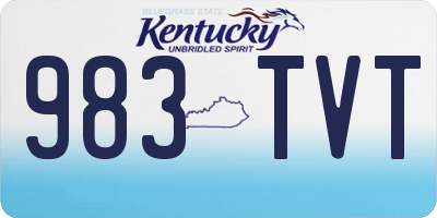 KY license plate 983TVT
