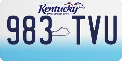KY license plate 983TVU