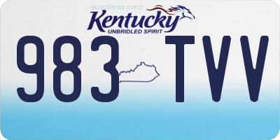 KY license plate 983TVV
