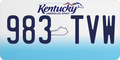KY license plate 983TVW