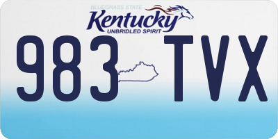 KY license plate 983TVX