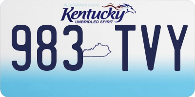 KY license plate 983TVY