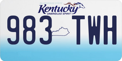 KY license plate 983TWH