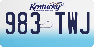 KY license plate 983TWJ