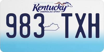 KY license plate 983TXH