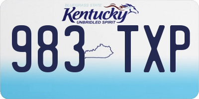 KY license plate 983TXP