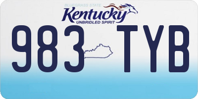 KY license plate 983TYB