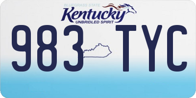 KY license plate 983TYC