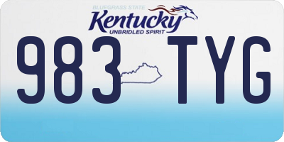KY license plate 983TYG