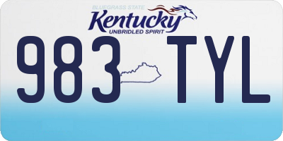 KY license plate 983TYL