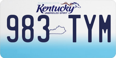 KY license plate 983TYM