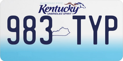 KY license plate 983TYP