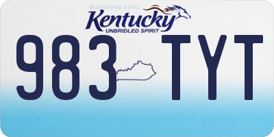 KY license plate 983TYT