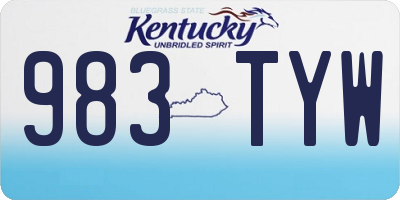 KY license plate 983TYW