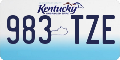 KY license plate 983TZE