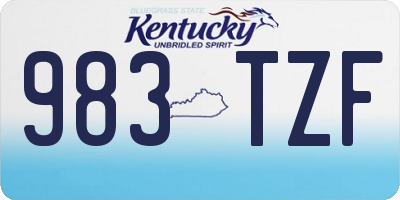 KY license plate 983TZF
