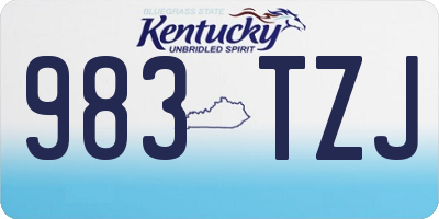 KY license plate 983TZJ