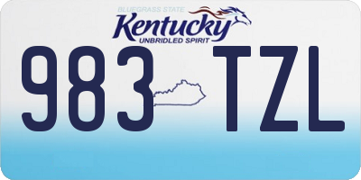 KY license plate 983TZL