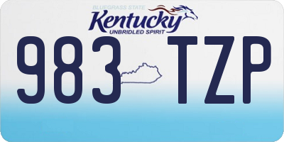 KY license plate 983TZP