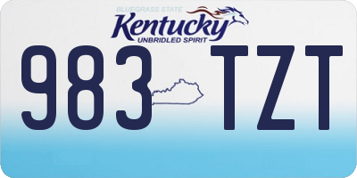 KY license plate 983TZT