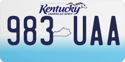 KY license plate 983UAA