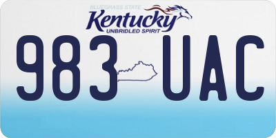 KY license plate 983UAC
