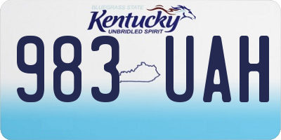 KY license plate 983UAH