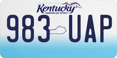 KY license plate 983UAP