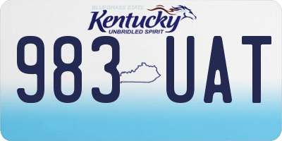 KY license plate 983UAT