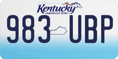 KY license plate 983UBP