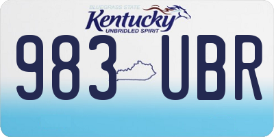 KY license plate 983UBR