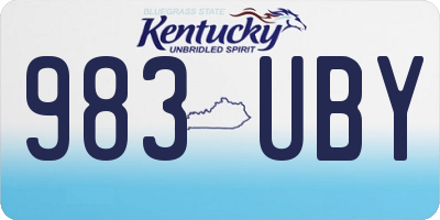 KY license plate 983UBY