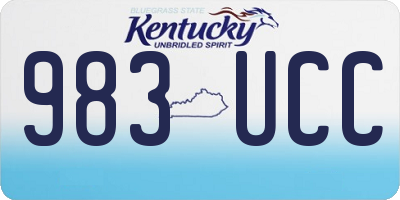KY license plate 983UCC