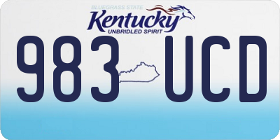 KY license plate 983UCD