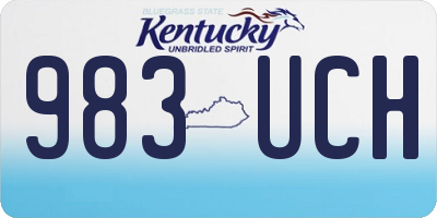 KY license plate 983UCH
