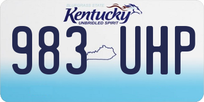 KY license plate 983UHP