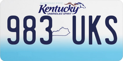 KY license plate 983UKS