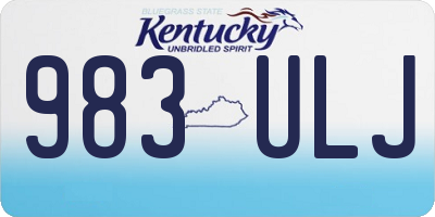 KY license plate 983ULJ