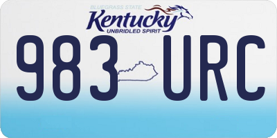 KY license plate 983URC