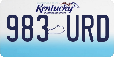 KY license plate 983URD