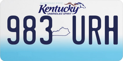 KY license plate 983URH